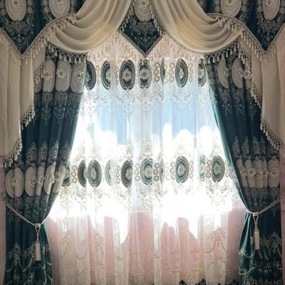 SET DRAPERIE CATIFEA VERDE 3D,  PERDEA TULL BRODATĂ 3D VERDE.       
Denumire: MIGDALE