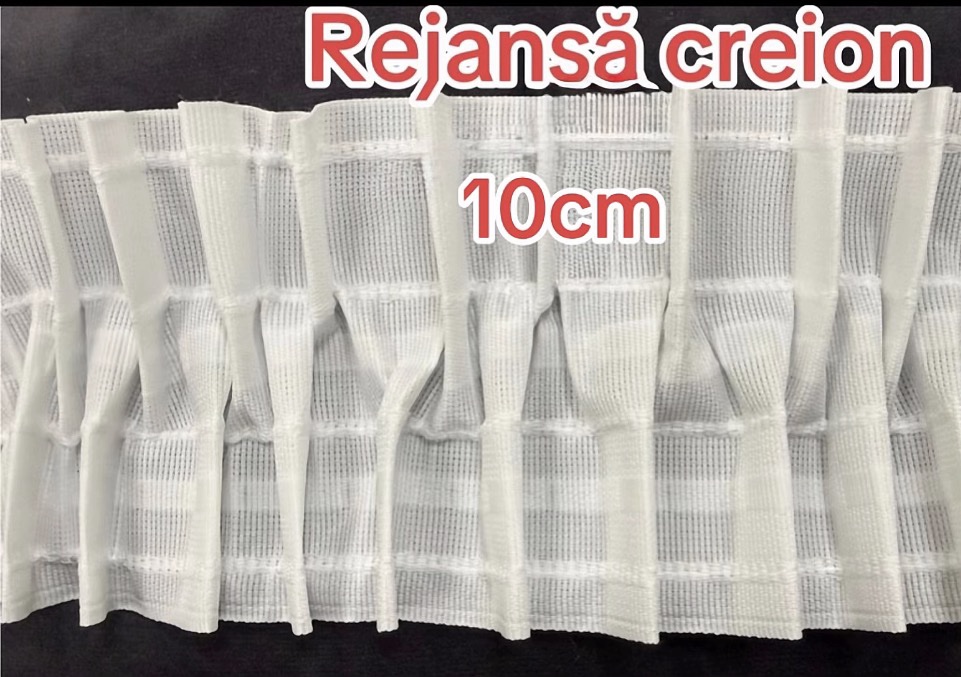 SET DRAPERIE CATIFEA CULOARE BEJ, PERDEA TRIPLUVOAL ALB. Cod. Produs: 10748 - imagine 6