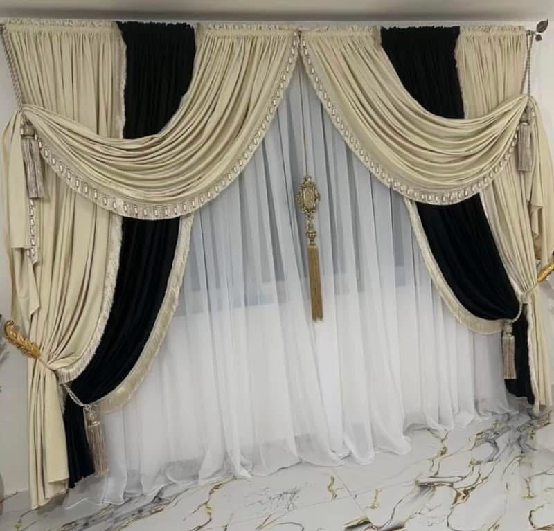 DRAPERIE CATIFEA CULOARE GRI DESCHIS CU GRI ÎNCHIS, PERDEA TRIPLUVOAL ALB. Cod: Produs.3100287 - imagine 12