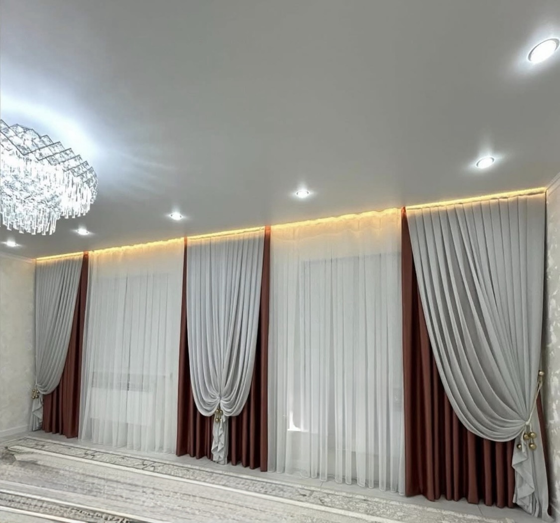 Set Draperii Blackout Regal - Bordo & Gri , Perdea Tripluvoal Alb.
Cod: 3232664